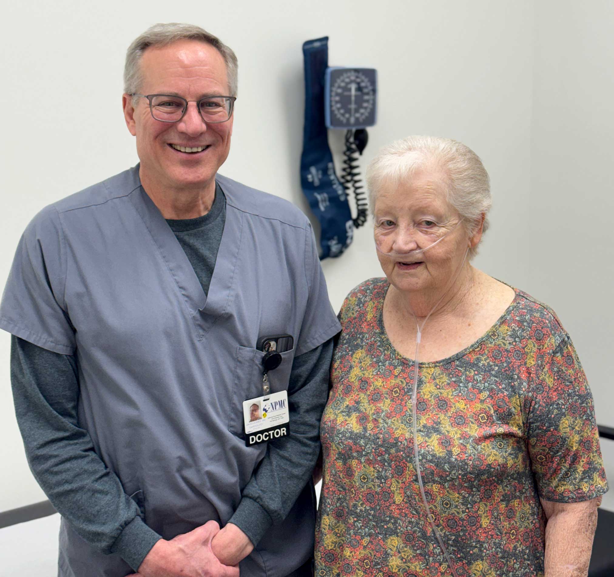 Dr. Dobies and patient Rosie Pate