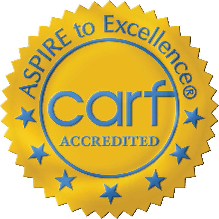 CARF Accredited Aspire to Excellence Logo